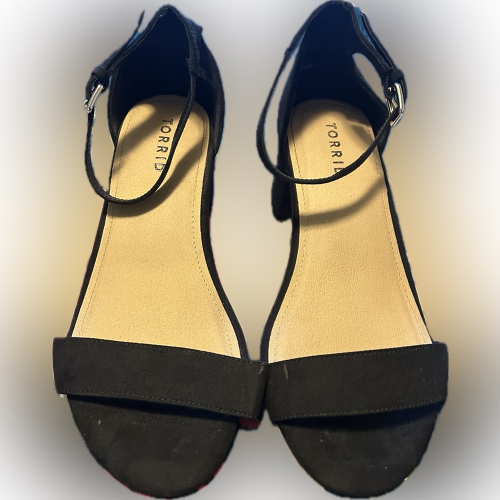Torrid Black Ankle Strap Heels